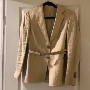 Pauw Amsterdam Tan Linen Jacket Size Small